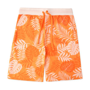 Kid's Printed Casual Shorts - Orange