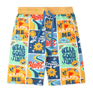 Kid's Printed Casual Shorts - Red Small Size