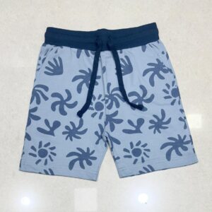 Kid's Printed Casual Shorts - Grey Small Size